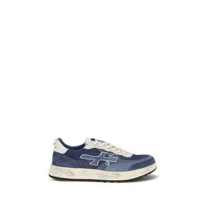 Premiata Blue Calf Leather Bos Taurus Athletic Men's Sneakers